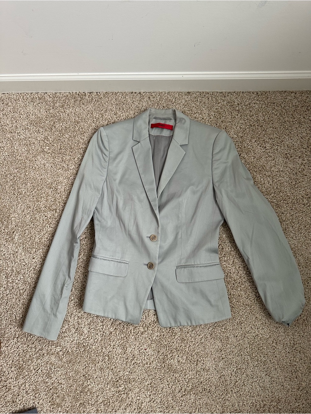 Hugo Boss Light Gray Women's Tailored Blazer